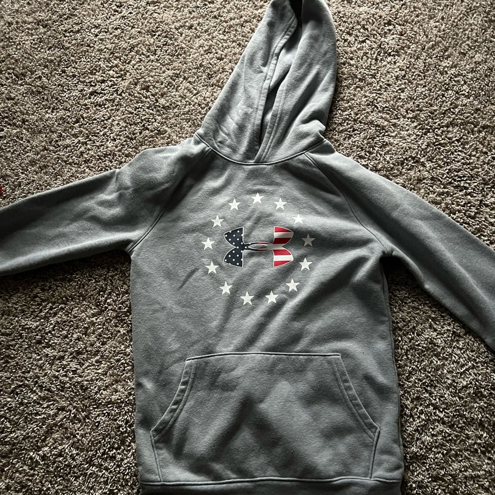 Grey under armor hoodie